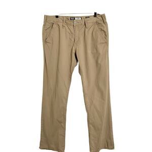 BKE Buckle Tyler Straight Pants Mens Size 36 x 32 Beige Tan Khaki Chino Stretch